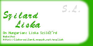 szilard liska business card